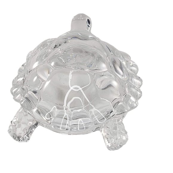 Cristal d'Arques Turtle Tortoise Figurine 24% Lead Crystal Glass Feng Shui Good - Picture 4 of 6